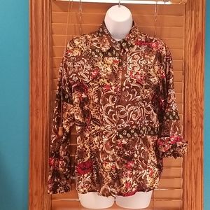 🔮Chico's Fun Top with Snaps and Vintage Feel